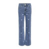 KIDS ONLY GIRL wide leg jeans KOGJUICY met hartjes print Medium blue denim