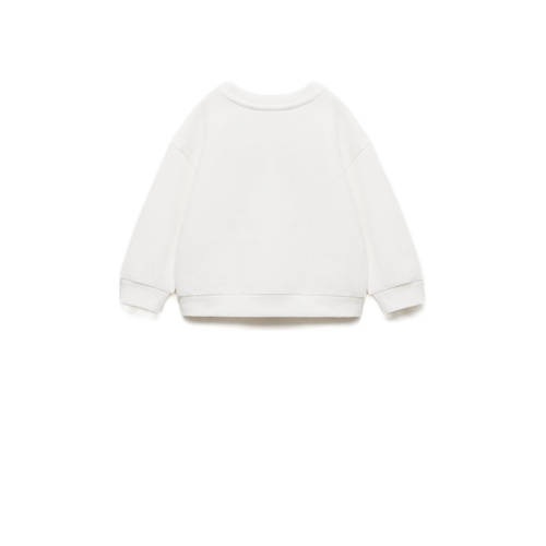 Mango Kids sweater wit Trui Tekst 116 | Trui van