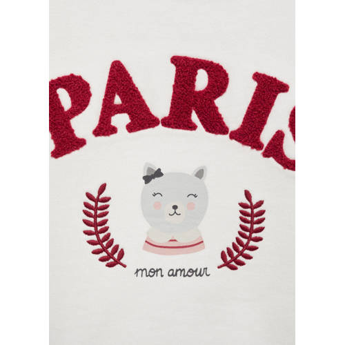Mango Kids sweater wit Trui Tekst 86 | Trui van