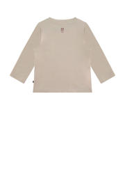 thumbnail: Beige meisjes Babyface baby longsleeve van stretchkatoen met printopdruk, lange mouwen, ronde hals en drukknoopsluiting