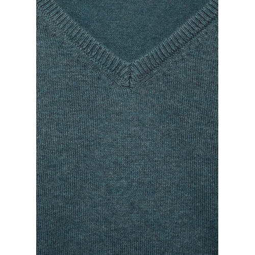Mango Kids pullover groen Trui Meisjes Katoen V-hals Effen 164