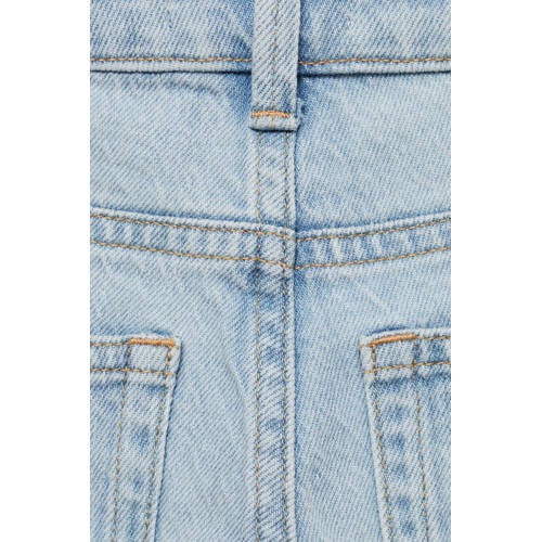 Mango Kids straight fit jeans changeant blauw Jongens Denim Effen 116