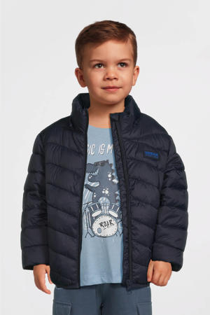 gewatteerde winterjas NMMMONAY donkerblauw
