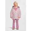 NAME IT MINI gebloemde  winterjas NMFMAXI roze/rood/paars