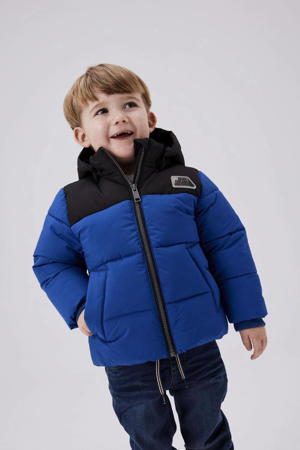 gewatteerde winterjas NMMMORNING hardblauw/zwart