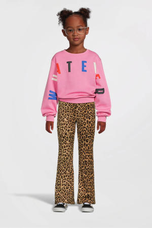 sweater NKFPLILJE met tekst roze