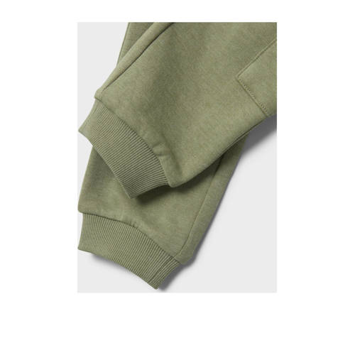 name it MINI regular fit cargobroek NMMPSAKE groen Jongens Sweat Effen 116