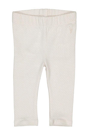 baby legging LNOUKNOS met all over print wit/beige