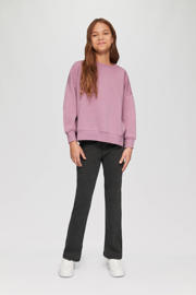 thumbnail: Zwarte meisjes s.Oliver broek van stretchkatoen met elastische tailleband en effen