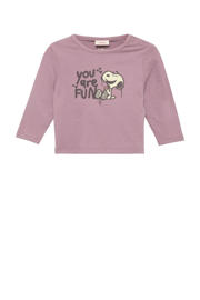 thumbnail: Lilakleurige meisjes s.Oliver baby longsleeve van katoen met tekst print, lange mouwen en ronde hals