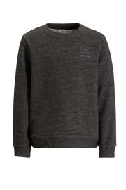 thumbnail: Zwarte jongens anytime sweater look van katoen met printopdruk, lange mouwen en ronde hals