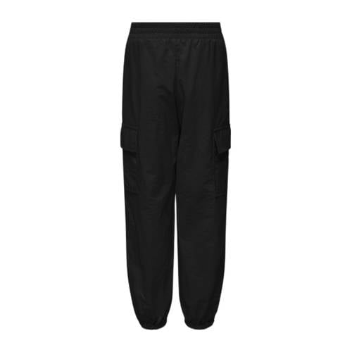 Only KIDS GIRL cargobroek KOGECHO zzwart Meisjes Polyamide Effen 128