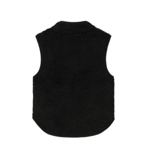 name it KIDS gilet NKMNODERNE zwart Jongens Teddy Ronde hals Effen 122 128