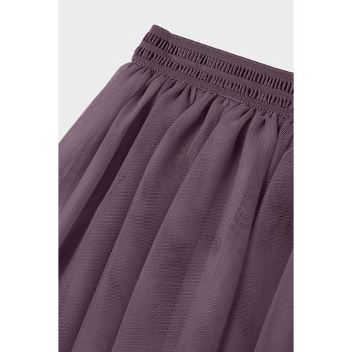 name it MINI midi rok Paars Meisjes Polyester Effen 116