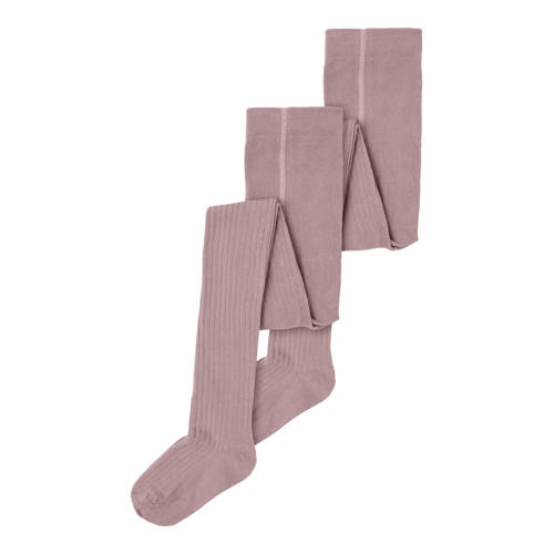 NAME IT KIDS maillot NKNPANTYHOSE - set van 2 oudroze Paars Jongens/Meisjes Katoen - maat 98/104 afbeelding