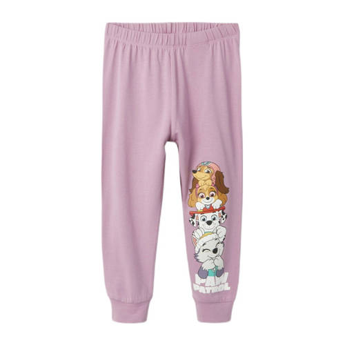 name it MINI Paw Patrol pyjama met printopdruk lichtroze Meisjes Stretchkatoen Ronde hals 122 128