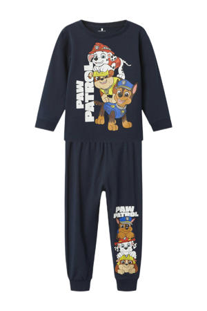 Paw Patrol pyjama met printopdruk donkerblauw