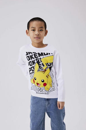 Pokemon longsleeve met printopdruk wit