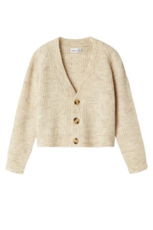 gemêleerd vest NKFHOLLY beige