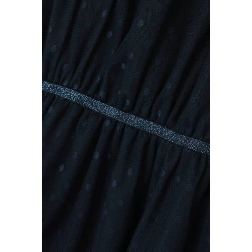 name it KIDS semi-transparante jurk zwart Meisjes Polyester Ronde hals 164