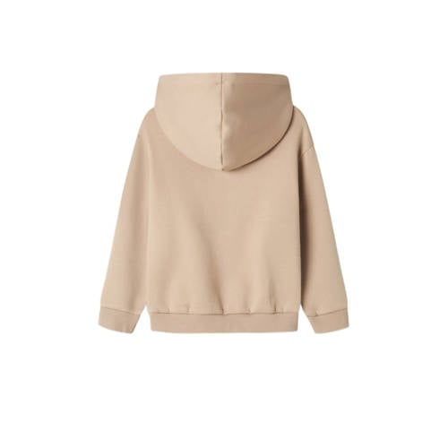 name it KIDS hoodie met tekst beige Sweater Tekst 134 140