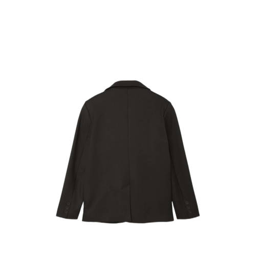 name it KIDS colbert NKMRIRAMEL zwart Jongens Polyester Reverskraag Effen 152