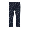 NAME IT MINI fleece legging NMFTAVINA met all over print donkerblauw/wit