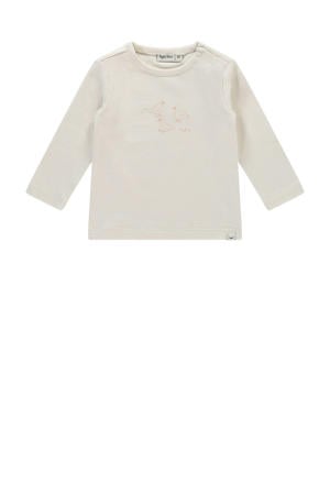 baby longsleeve met printopdruk ecru