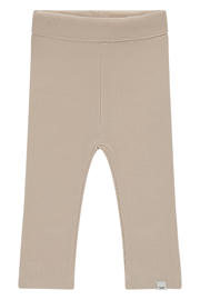 thumbnail: Beige Babyface baby broek van stretchkatoen met elastische tailleband en effen