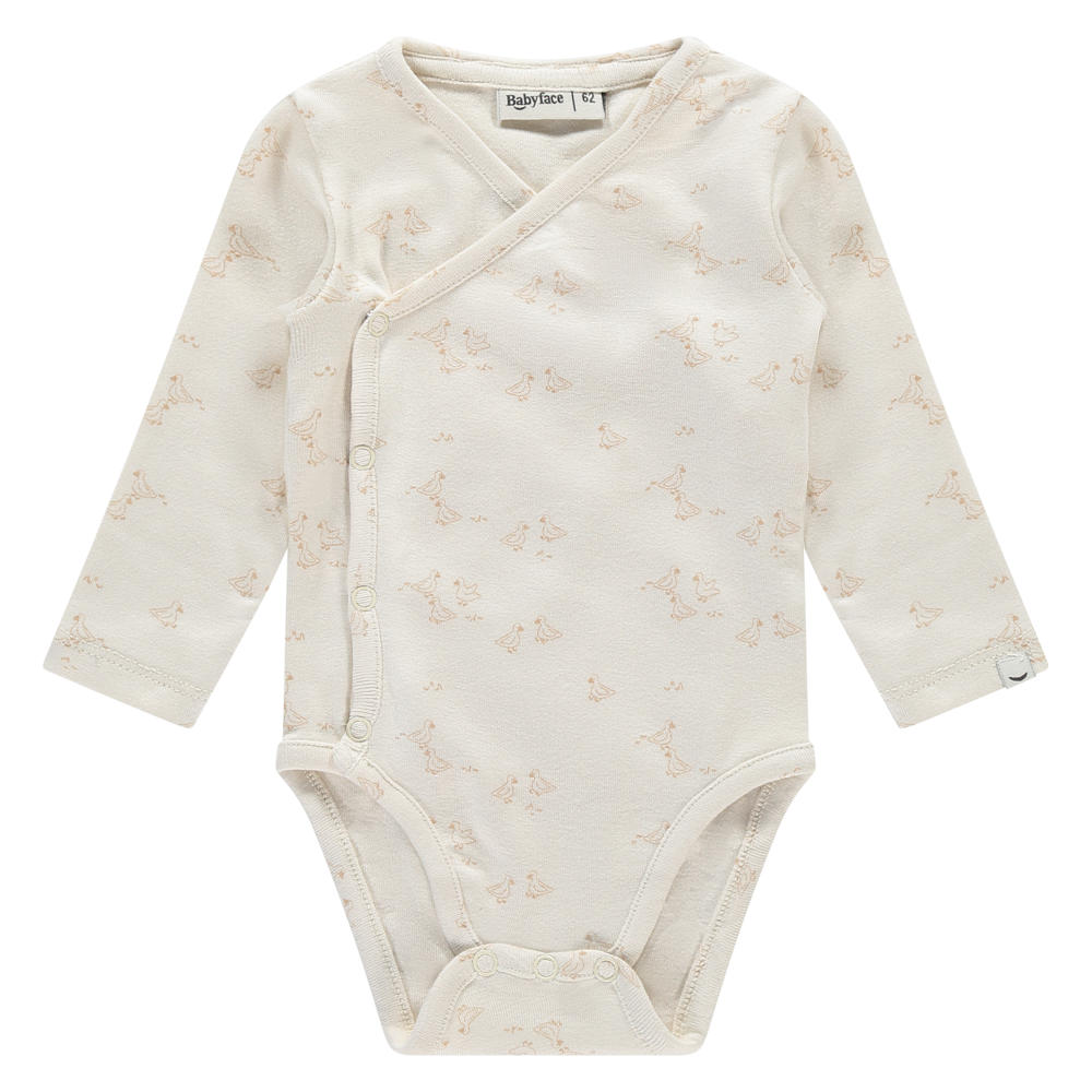 Babyface romper met all over print beige