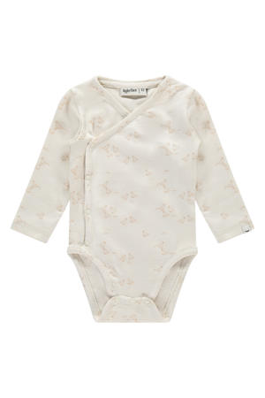 romper met all over print beige