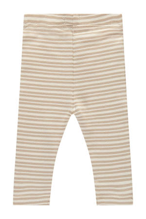 baby gestreepte broek beige/ecru