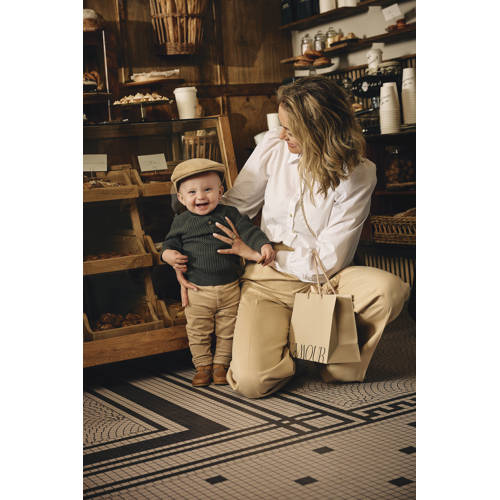 Z8 broek Seppe lichtzand Beige Jongens Katoen Effen 50