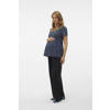 MAMALICIOUS wide leg zwangerschapspantalon MLFREDERIKKE zwart
