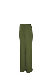 thumbnail: Groene dames MAMALICIOUS wide leg zwangerschapspantalon van polyester met regular waist, elastische tailleband en effen