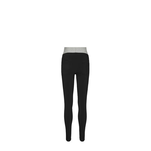Mamalicious slim fit broek MLMEMPHIS zwart Dames Viscose Effen L