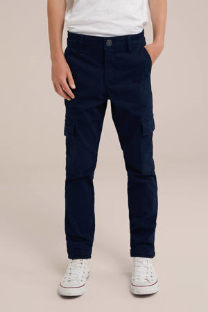 slim fit cargobroek royal navy