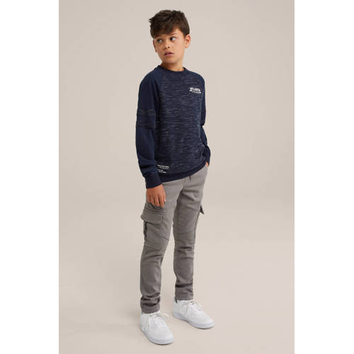 WE Fashion sweater donkerblauw Effen 170 176 | Sweater van