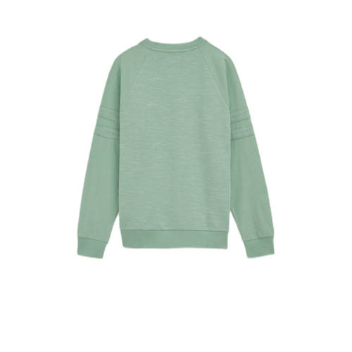 WE Fashion sweater lichtgroen Effen 146 152 | Sweater van