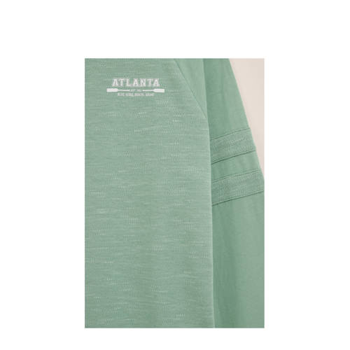 WE Fashion sweater lichtgroen Effen 146 152 | Sweater van