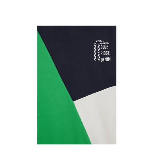 WE Fashion hoodie groen Trui Jongens Sweat Capuchon Meerkleurig 158 164