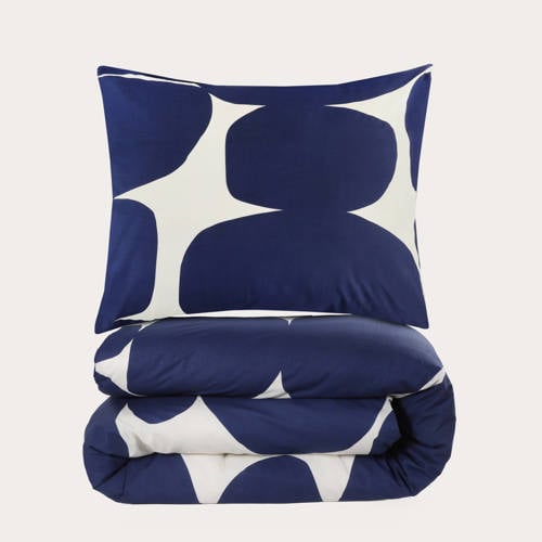 NOUS Kids katoenen dekbedovertrek 1-persoons (140x200 cm) Blauw Stip