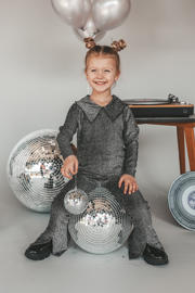 thumbnail: Your Wishes longsleeve met glitters donker zilver