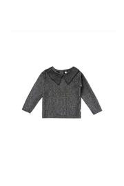 thumbnail: Zilverkleurige meisjes Your Wishes longsleeve donker van stretchkatoen met meerkleurige print, lange mouwen, ronde hals en glitters