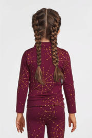 thumbnail: Your Wishes longsleeve met all over print bordeauxrood/goud