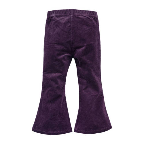 Z8 fluwelen flared broek Shirley paars Meisjes Fluweel Effen 92