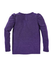 thumbnail: Z8 longsleeve Liva met glitters en ruches paars
