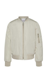thumbnail: Ecru meisjes VERO MODA GIRL bomberjack van polyester met effen, lange mouwen, ronde hals en ritssluiting