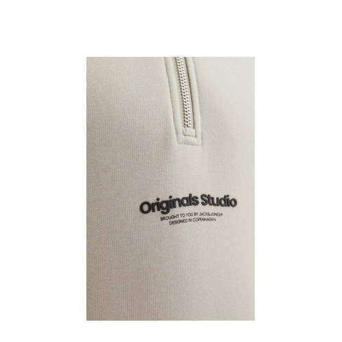 jack & jones JUNIOR sweater JORVESTERBRO met tekst Beige Tekst 140