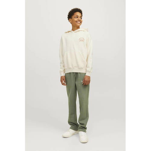 jack & jones JUNIOR sweater met backprint beige bruin Backprint 164